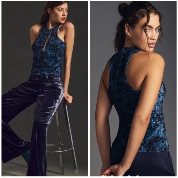 Pilcro Tops - Pilcro Velvet Veleveteen racerback Anthropologie Tank